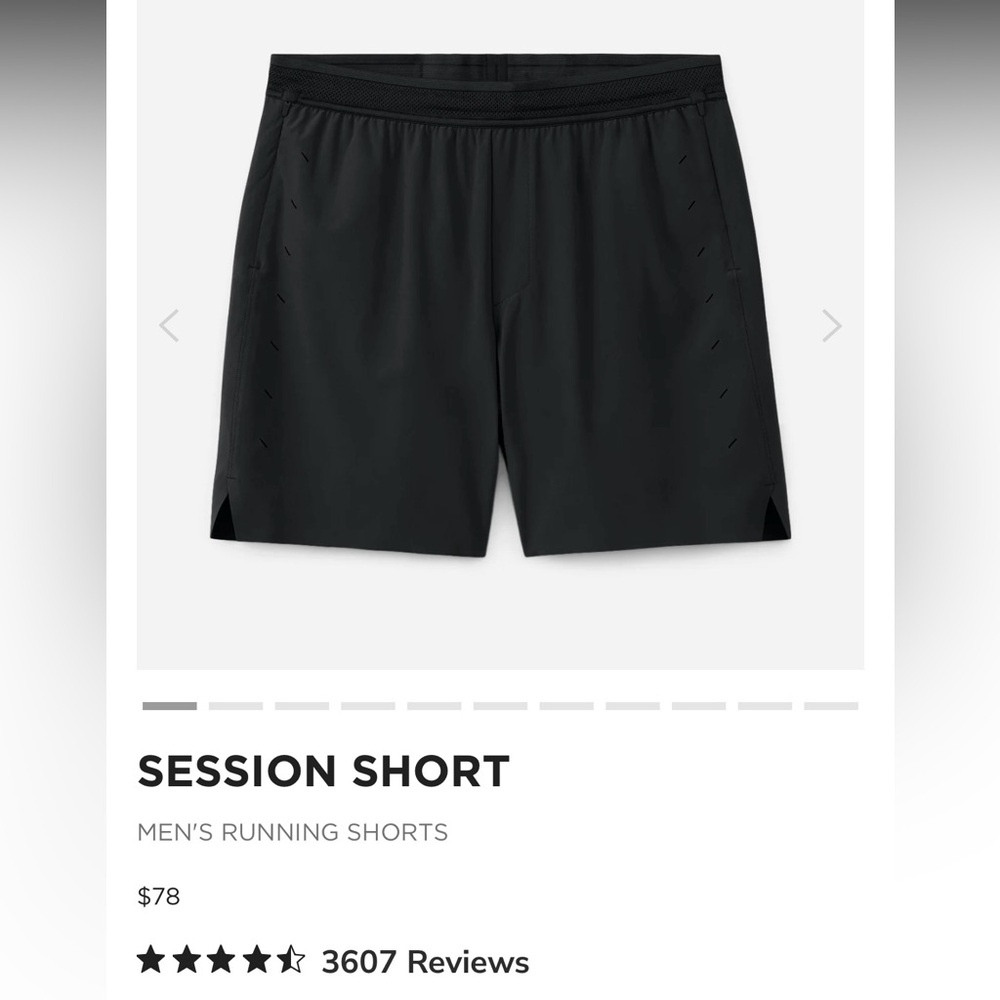 Ten Thousand Black Athletic Session Shorts Lightweight Elastic Waist